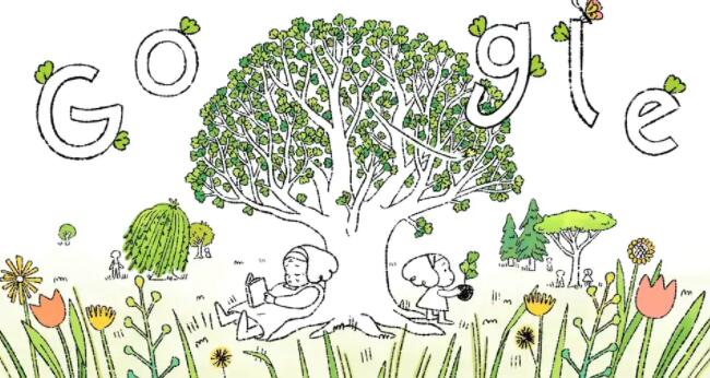 Google Doodle鼓励所有人种植树木